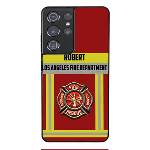 Personalized U.S Firefighter Phone Case Printed 22APR-LN01