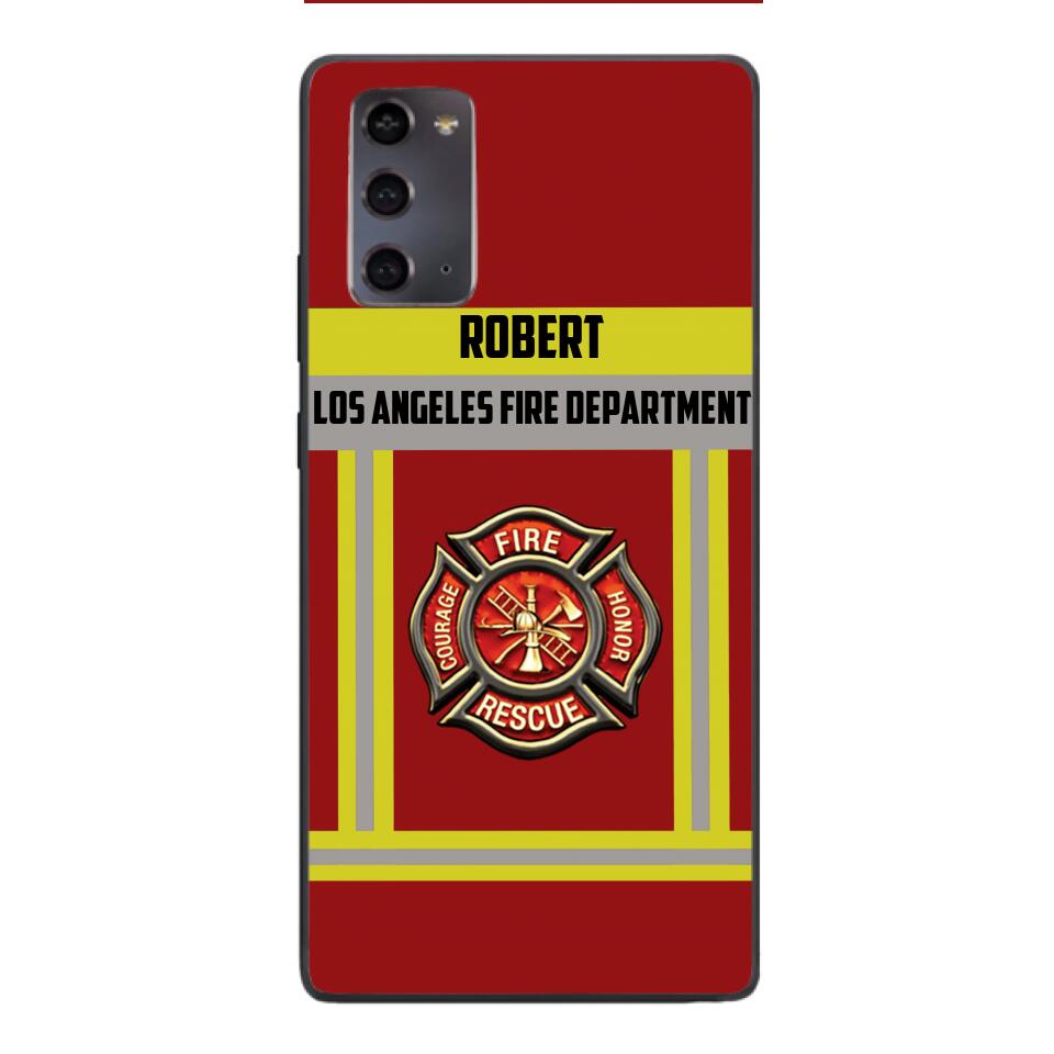 Personalized U.S Firefighter Phone Case Printed 22APR-LN01