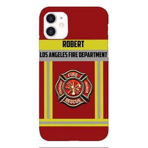 Personalized U.S Firefighter Phone Case Printed 22APR-LN01