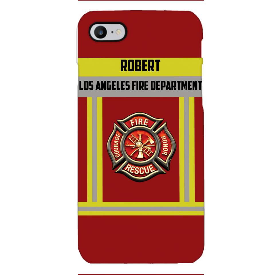 Personalized U.S Firefighter Phone Case Printed 22APR-LN01