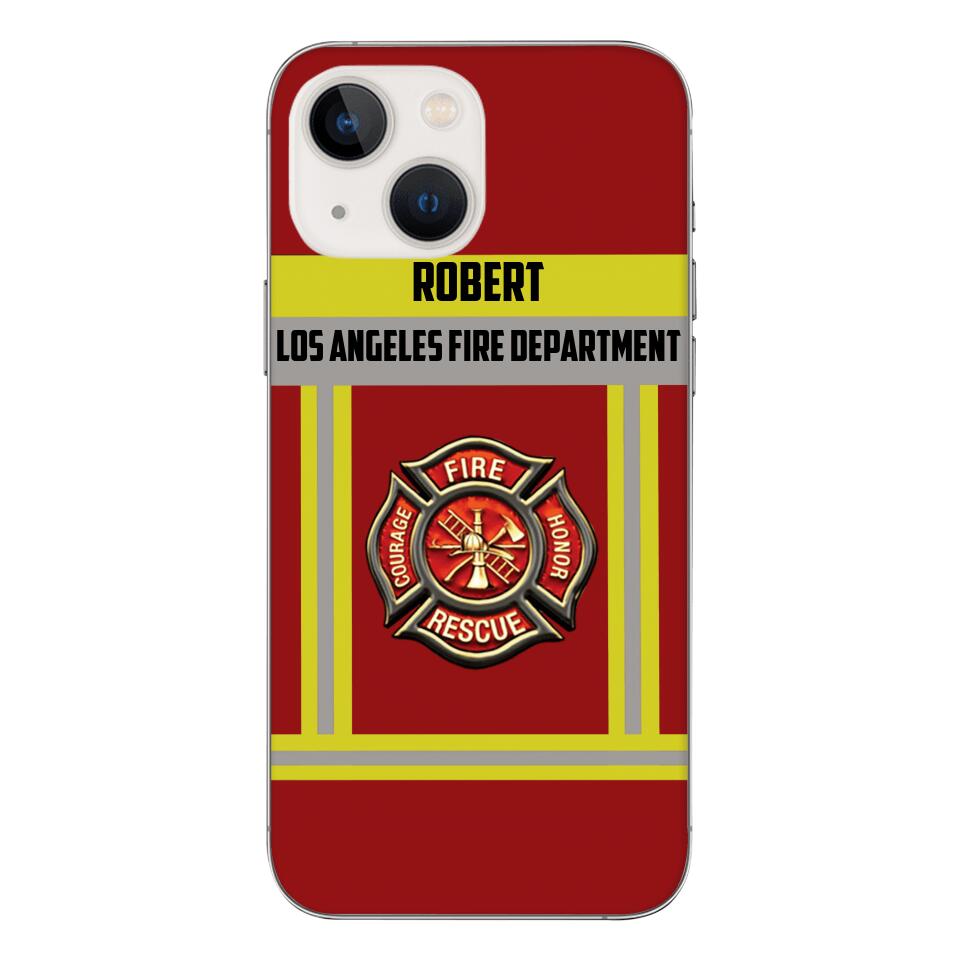 Personalized U.S Firefighter Phone Case Printed 22APR-LN01