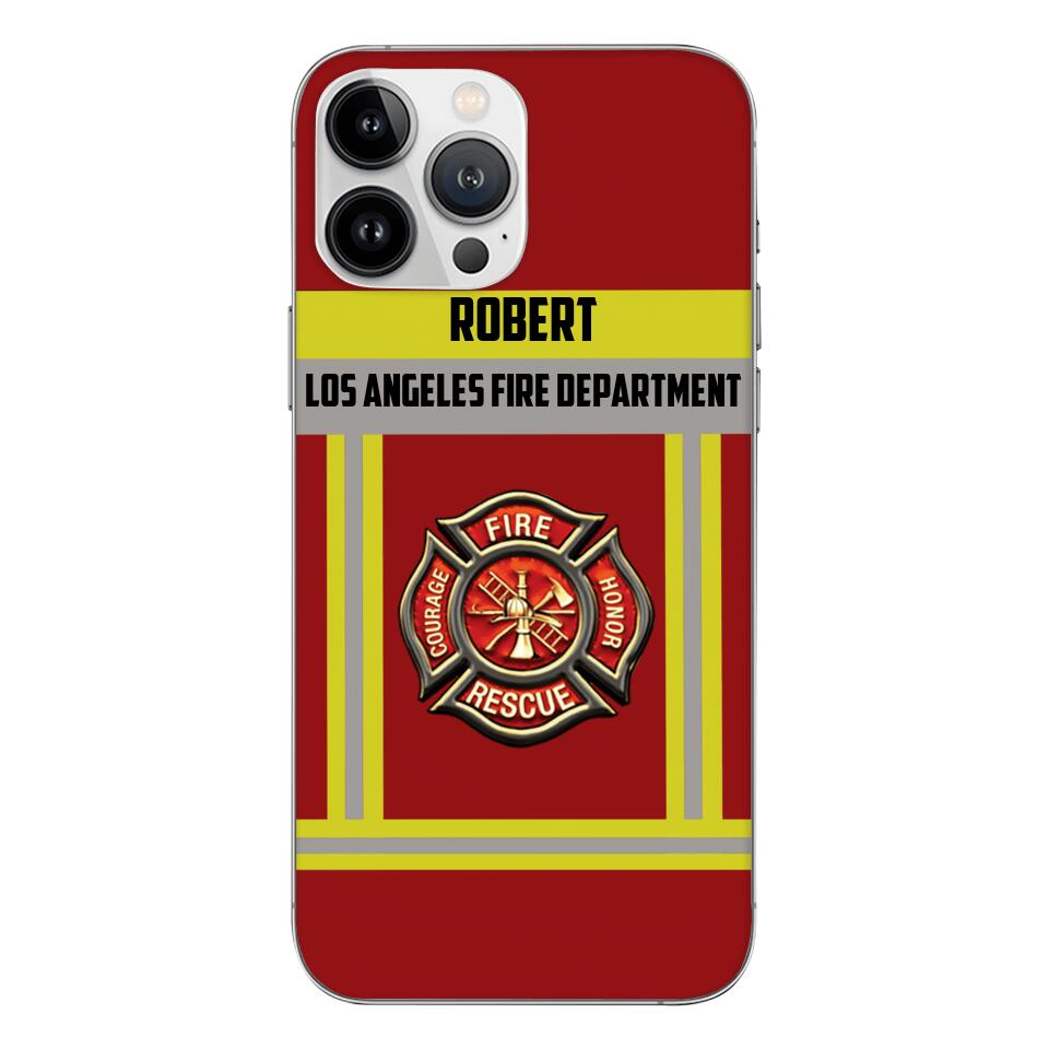 Personalized U.S Firefighter Phone Case Printed 22APR-LN01