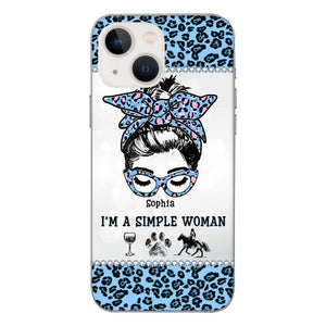 Personalized Simple Woman Love Horse Phone Case Printed 22APR-DT01