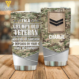 Personalized British Veterans/Soldier Tumbler Printed 22APR-DT04