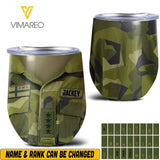 Personalized Swedish Soldier/Veterans Tumbler Printed 22APR-HQ04