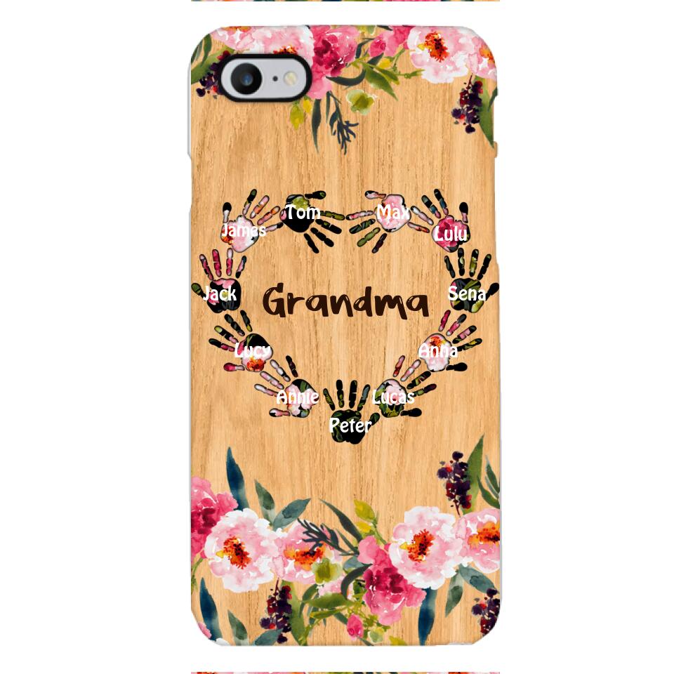 Personalized Grandma Kid Phone Case Printed 22APR-DT04