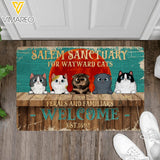 PERSONALIZED SALEM SANCTUARY FOR WAYWARD CATS DOORMAT QTDT0404