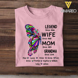 Personalized Grandma Butterfly Tshirt Printed 22APR-QH04