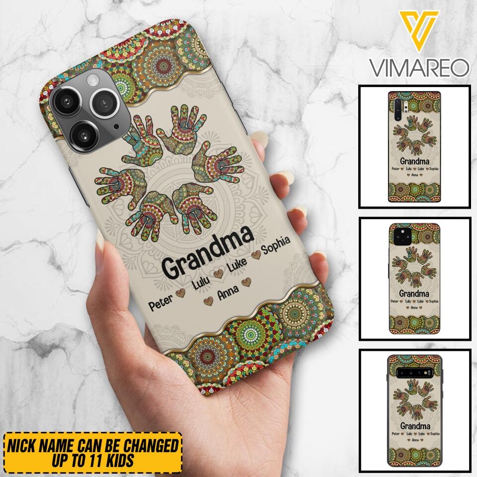 Personalized Grandma Kid Phone Case Printed 22APR-MQ04