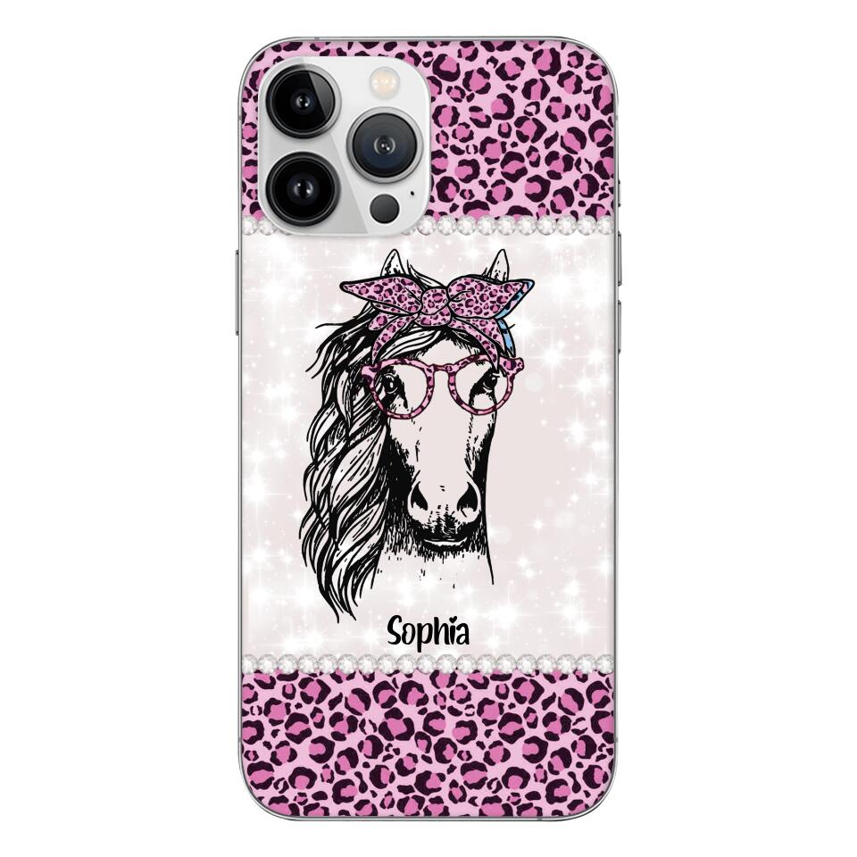 Personalized Girl Love Horse Phone Case Printed 22APR-LN04