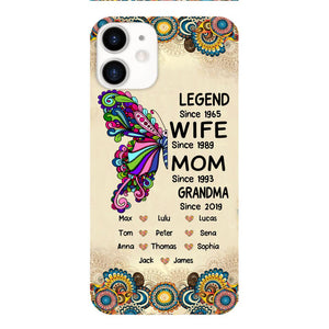 Personalized Grandma Butterfly Phone Case Printed 22APR-HC04