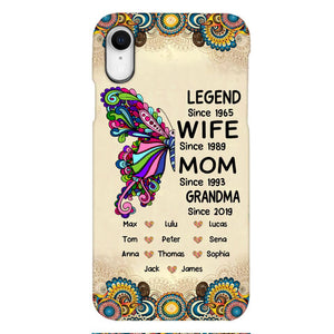 Personalized Grandma Butterfly Phone Case Printed 22APR-HC04