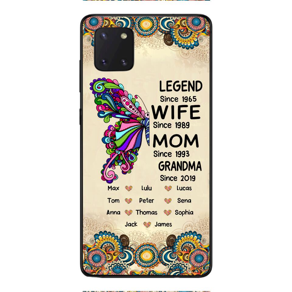 Personalized Grandma Butterfly Phone Case Printed 22APR-HC04