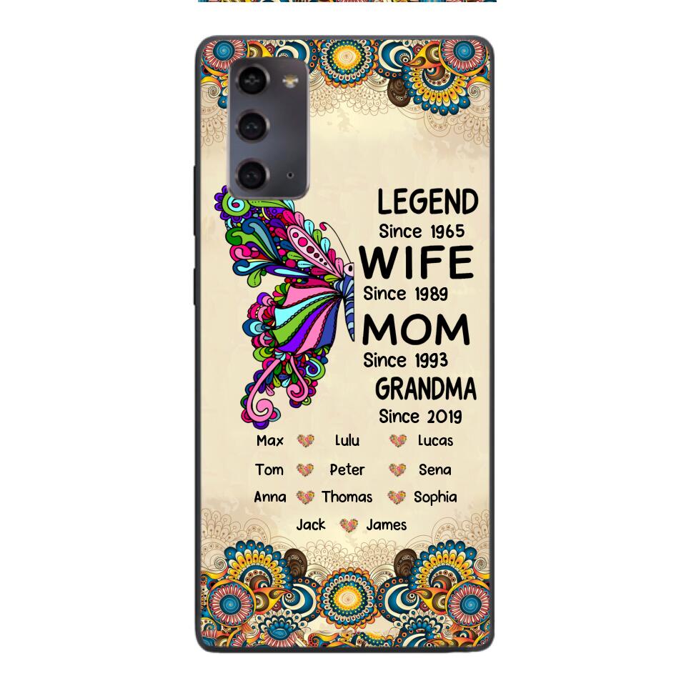 Personalized Grandma Butterfly Phone Case Printed 22APR-HC04