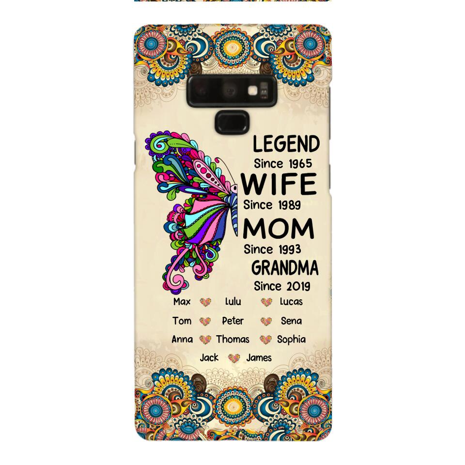 Personalized Grandma Butterfly Phone Case Printed 22APR-HC04