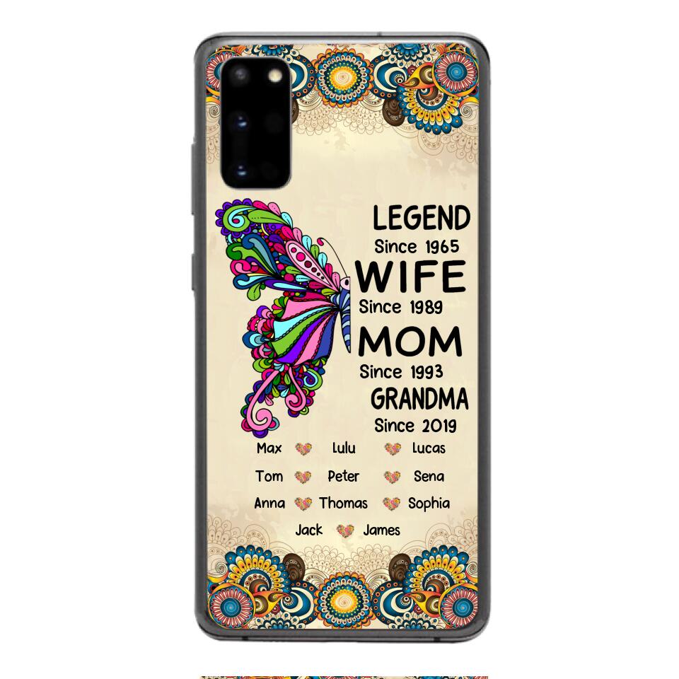 Personalized Grandma Butterfly Phone Case Printed 22APR-HC04