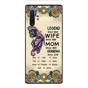 Personalized Grandma Butterfly Phone Case Printed 22APR-HC04