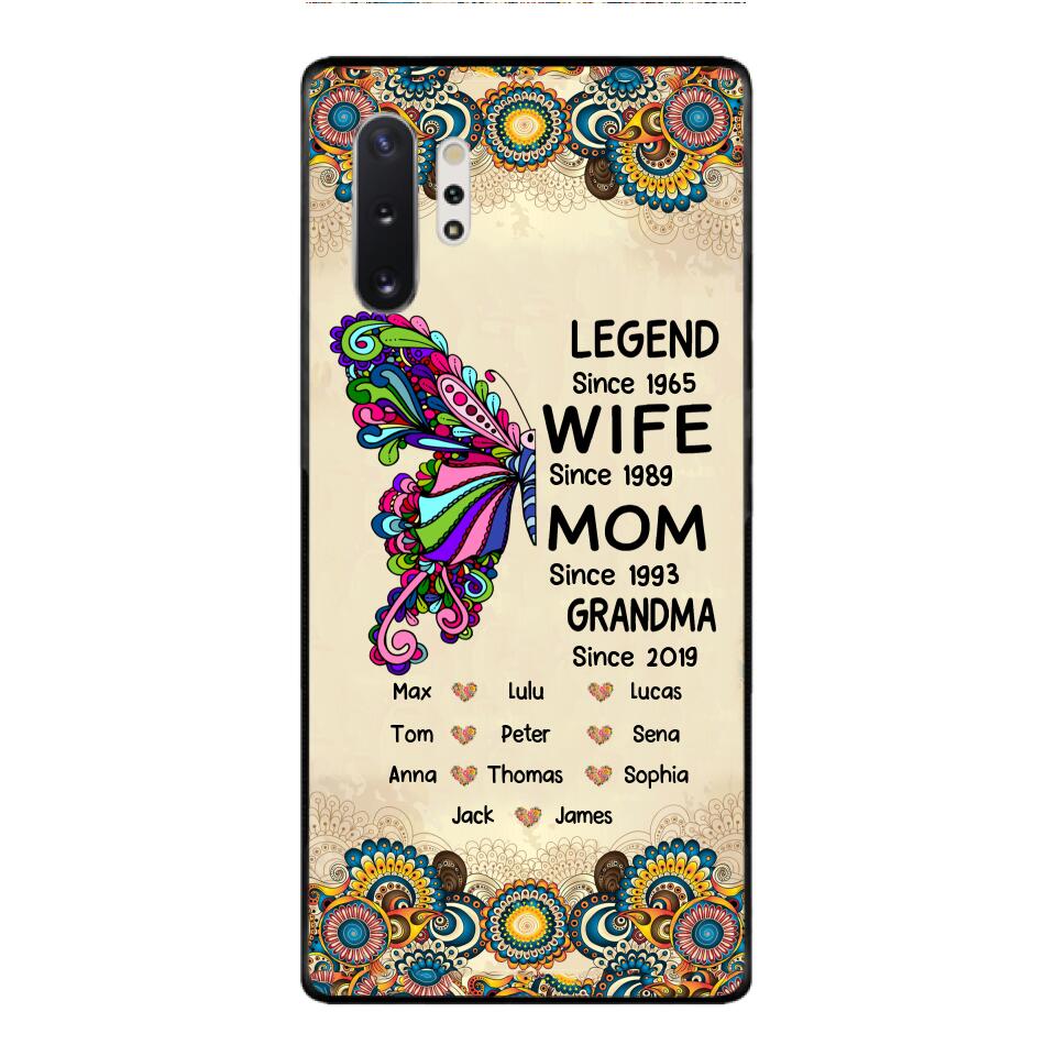 Personalized Grandma Butterfly Phone Case Printed 22APR-HC04