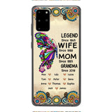 Personalized Grandma Butterfly Phone Case Printed 22APR-HC04