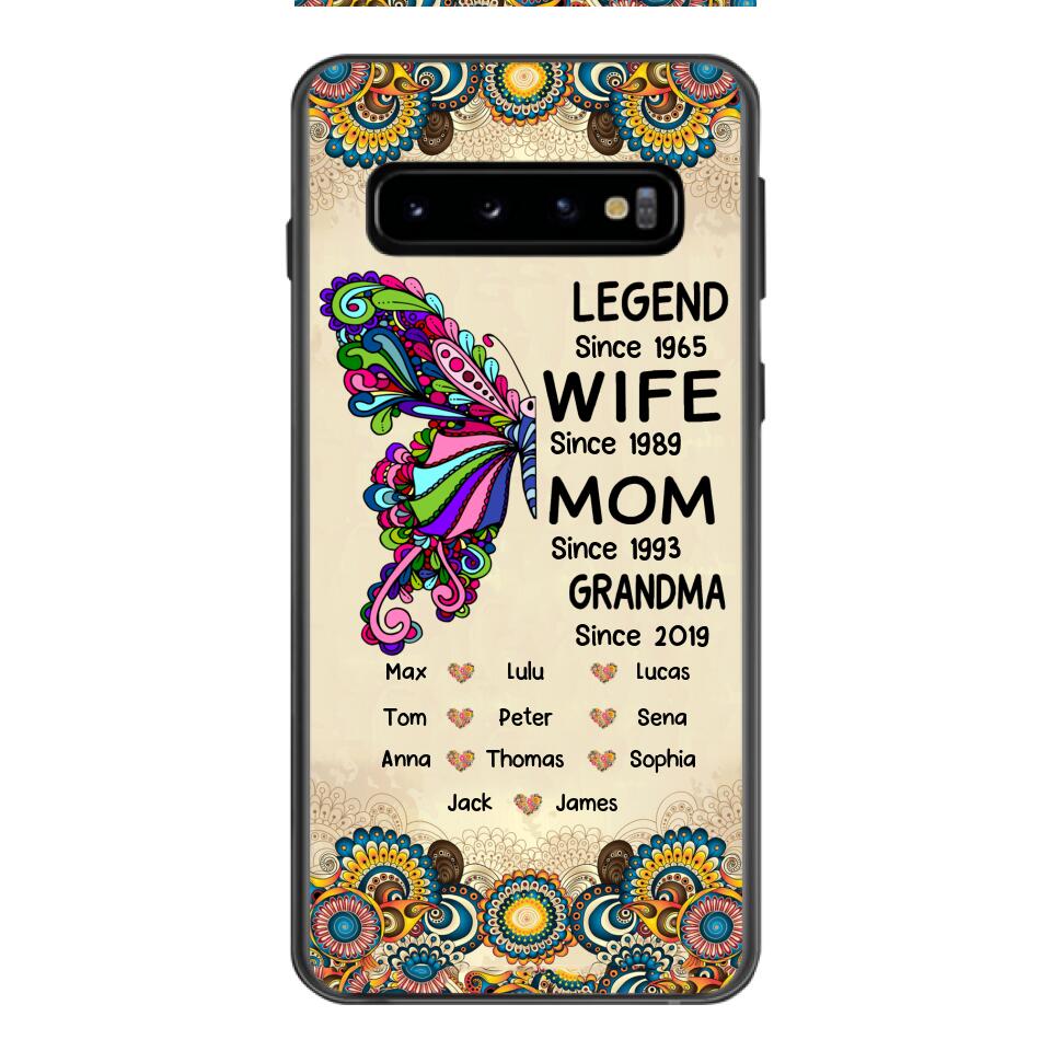 Personalized Grandma Butterfly Phone Case Printed 22APR-HC04