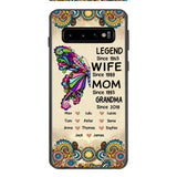 Personalized Grandma Butterfly Phone Case Printed 22APR-HC04