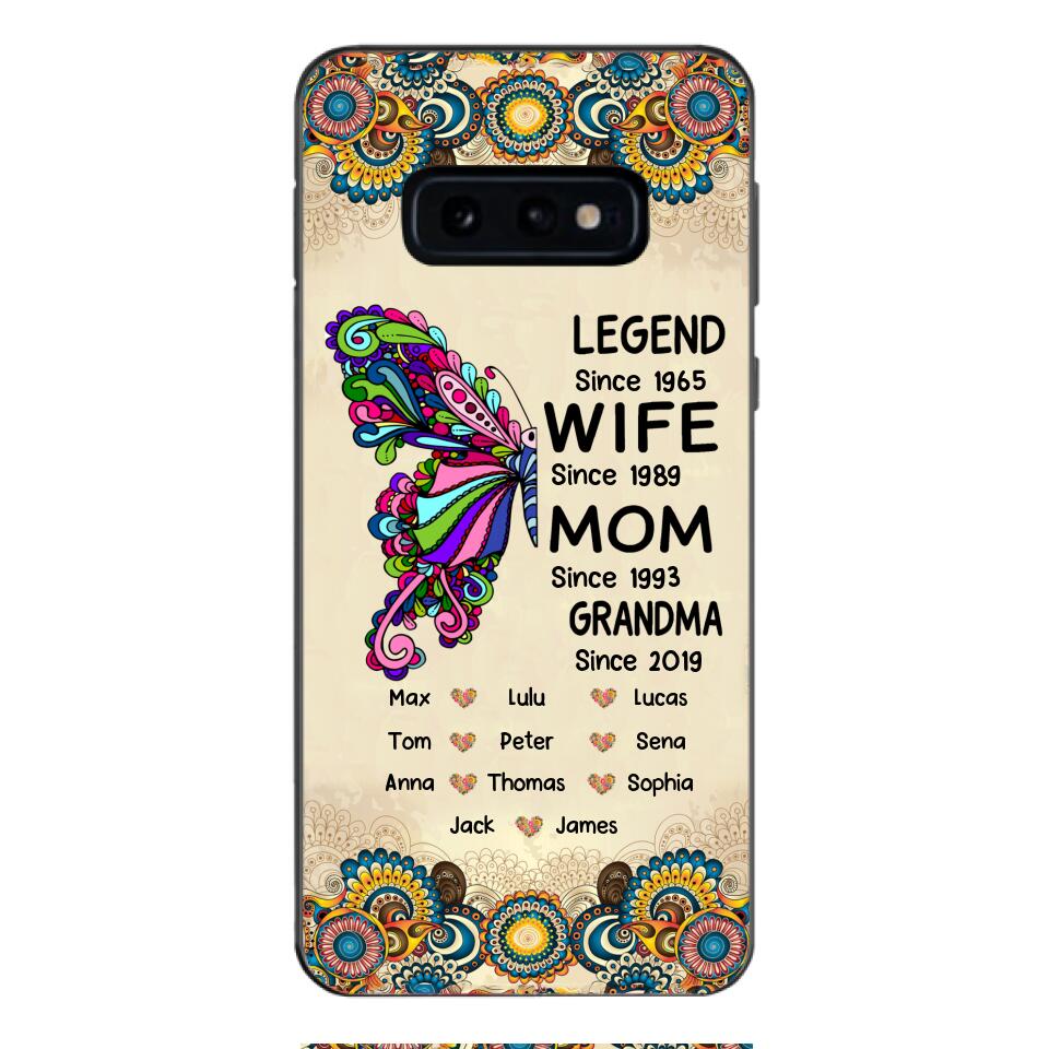 Personalized Grandma Butterfly Phone Case Printed 22APR-HC04