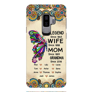 Personalized Grandma Butterfly Phone Case Printed 22APR-HC04