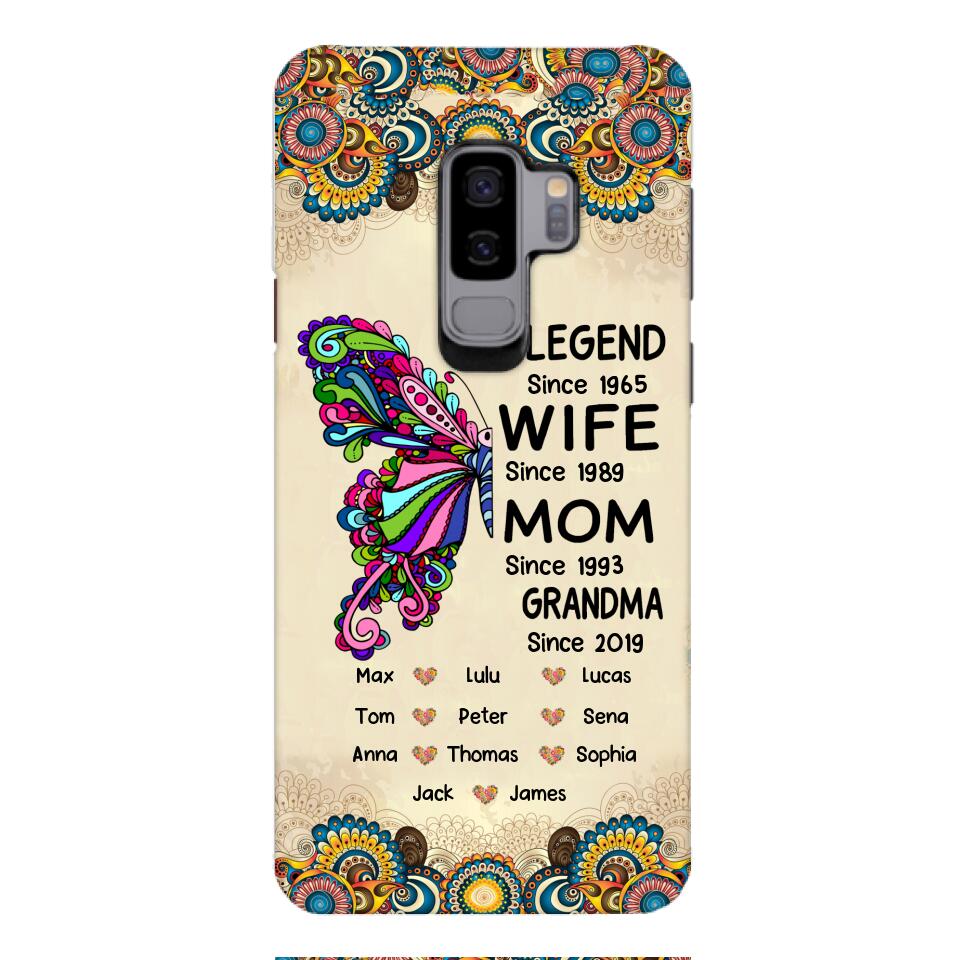 Personalized Grandma Butterfly Phone Case Printed 22APR-HC04