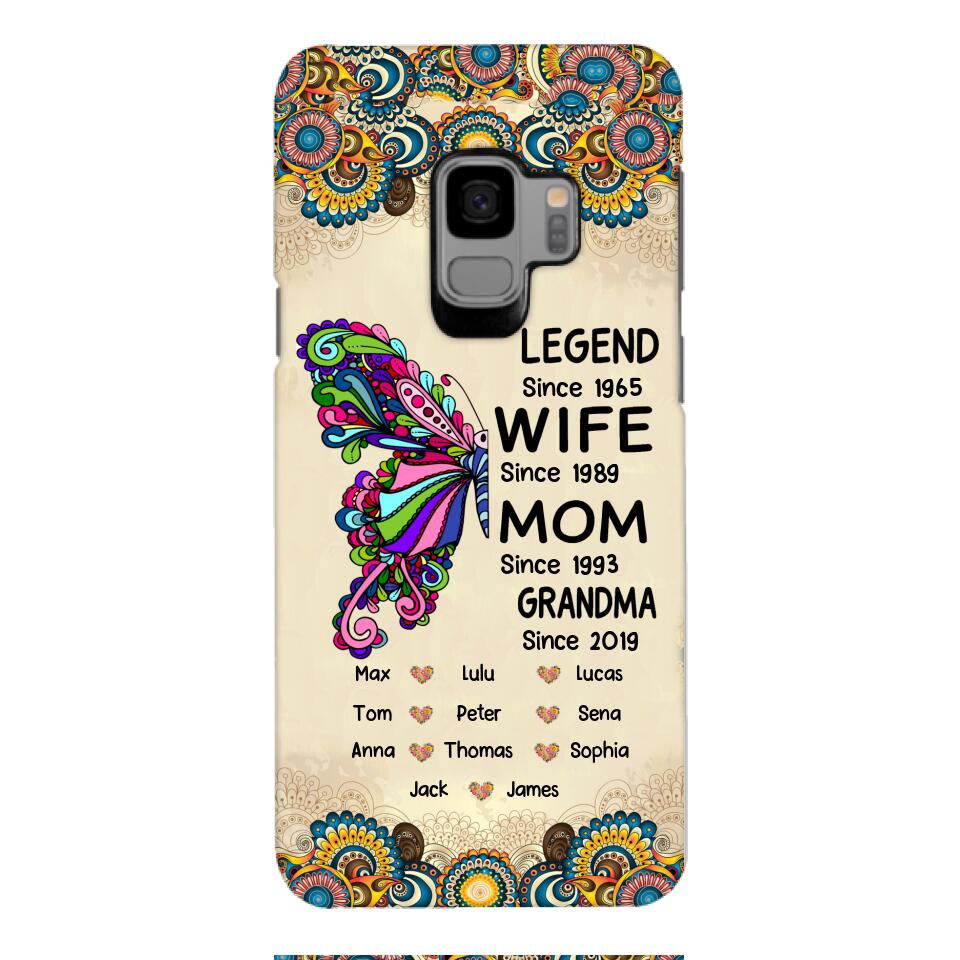 Personalized Grandma Butterfly Phone Case Printed 22APR-HC04