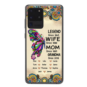 Personalized Grandma Butterfly Phone Case Printed 22APR-HC04