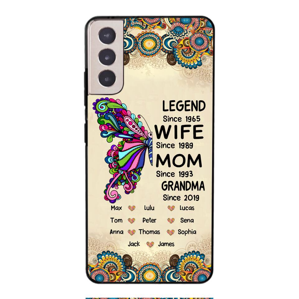 Personalized Grandma Butterfly Phone Case Printed 22APR-HC04