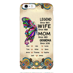 Personalized Grandma Butterfly Phone Case Printed 22APR-HC04