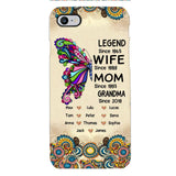 Personalized Grandma Butterfly Phone Case Printed 22APR-HC04