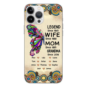 Personalized Grandma Butterfly Phone Case Printed 22APR-HC04