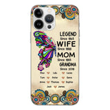 Personalized Grandma Butterfly Phone Case Printed 22APR-HC04