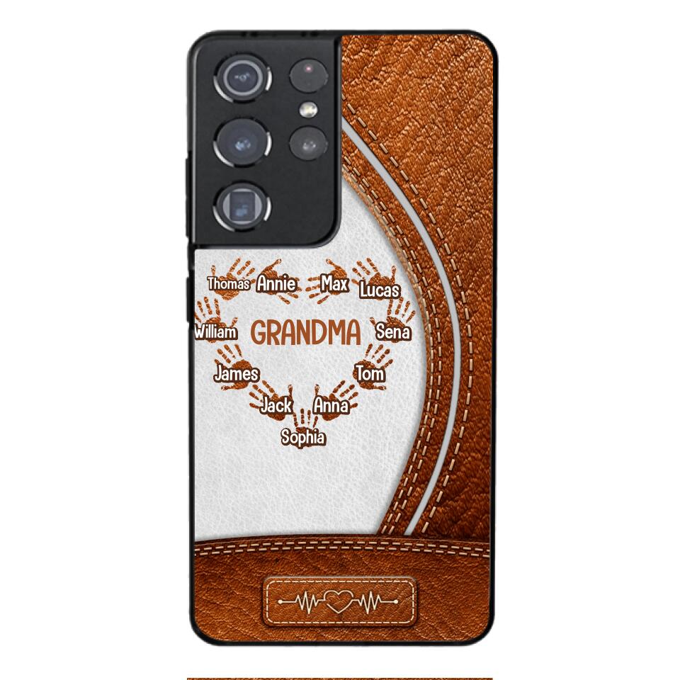 Personalized Grandma Kid Phone Case Printed 22APR-HQ04