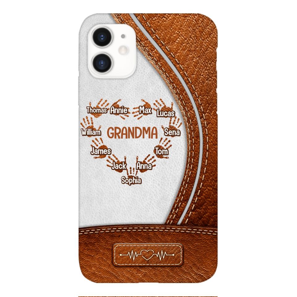 Personalized Grandma Kid Phone Case Printed 22APR-HQ04