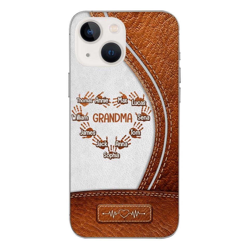 Personalized Grandma Kid Phone Case Printed 22APR-HQ04