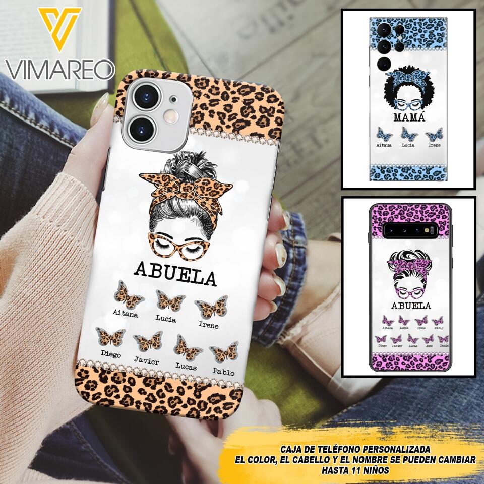 Personalized Grandma Kid Spanish Phone Case Printed 22APR-DT05