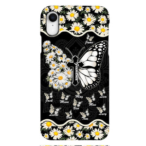 Personalized Grandma Kid Butterfly Phone Case Printed T3Q 0504