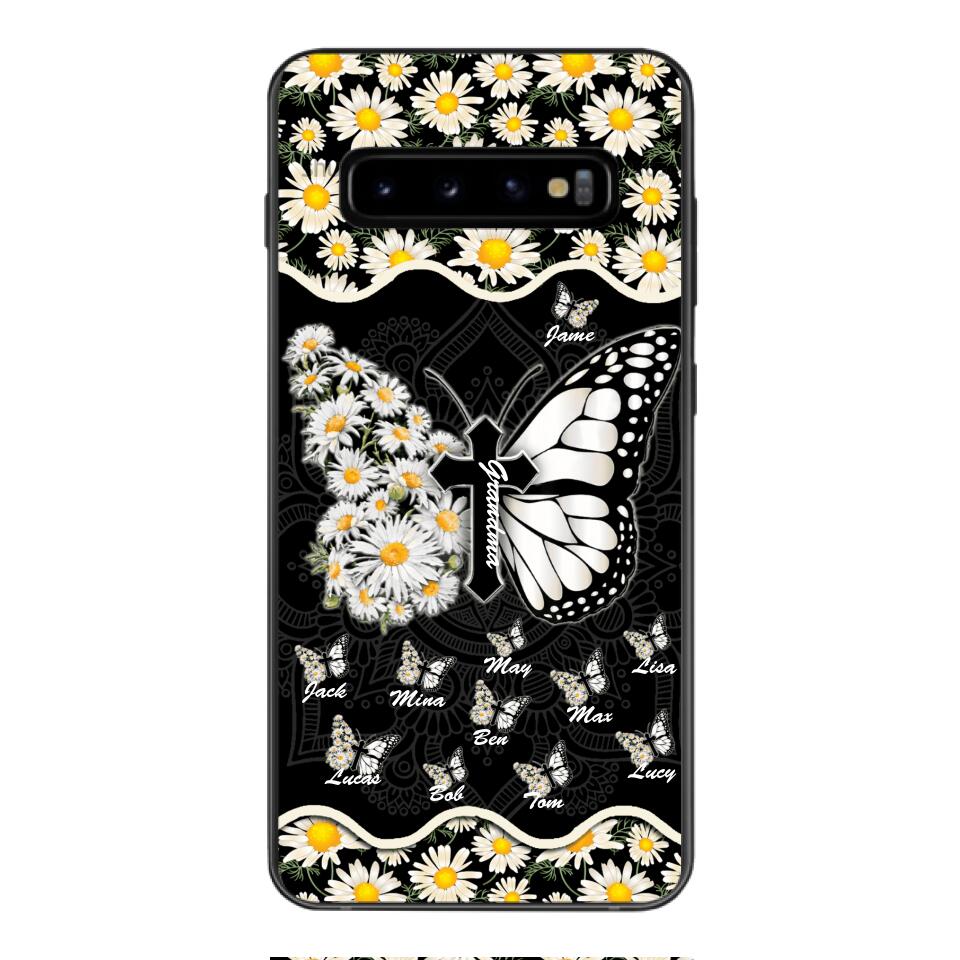 Personalized Grandma Kid Butterfly Phone Case Printed T3Q 0504