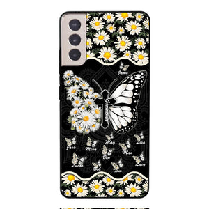 Personalized Grandma Kid Butterfly Phone Case Printed T3Q 0504