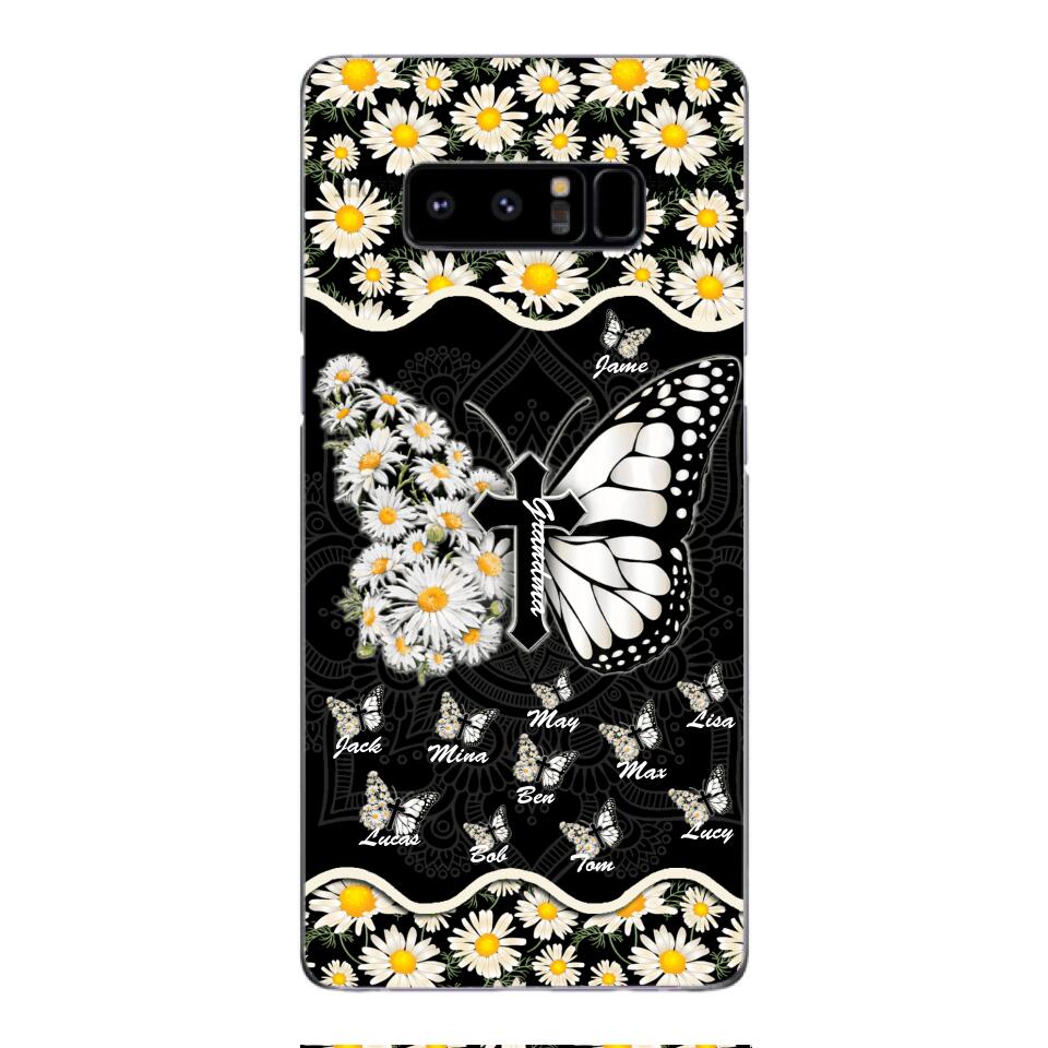 Personalized Grandma Kid Butterfly Phone Case Printed T3Q 0504