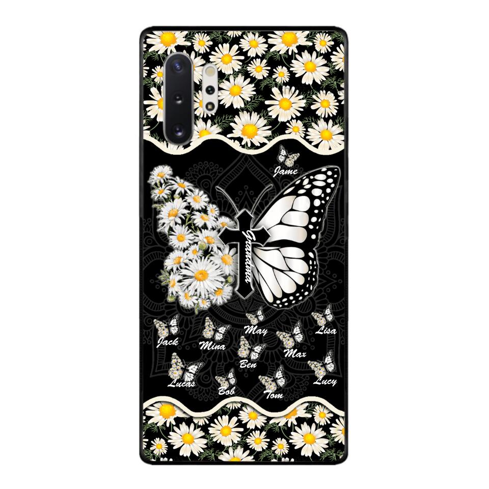 Personalized Grandma Kid Butterfly Phone Case Printed T3Q 0504