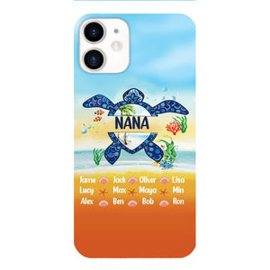 Personalized Nana Kid Turtle Phone Case Printed 3N 0604