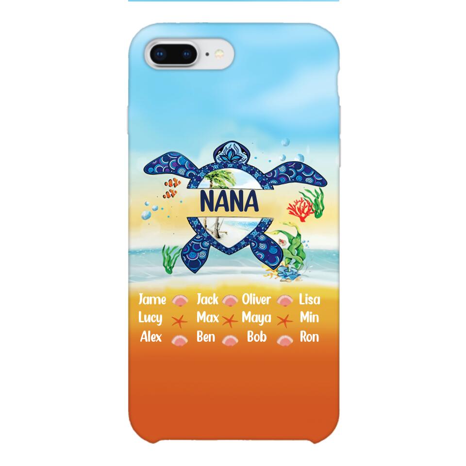 Personalized Nana Kid Turtle Phone Case Printed 3N 0604