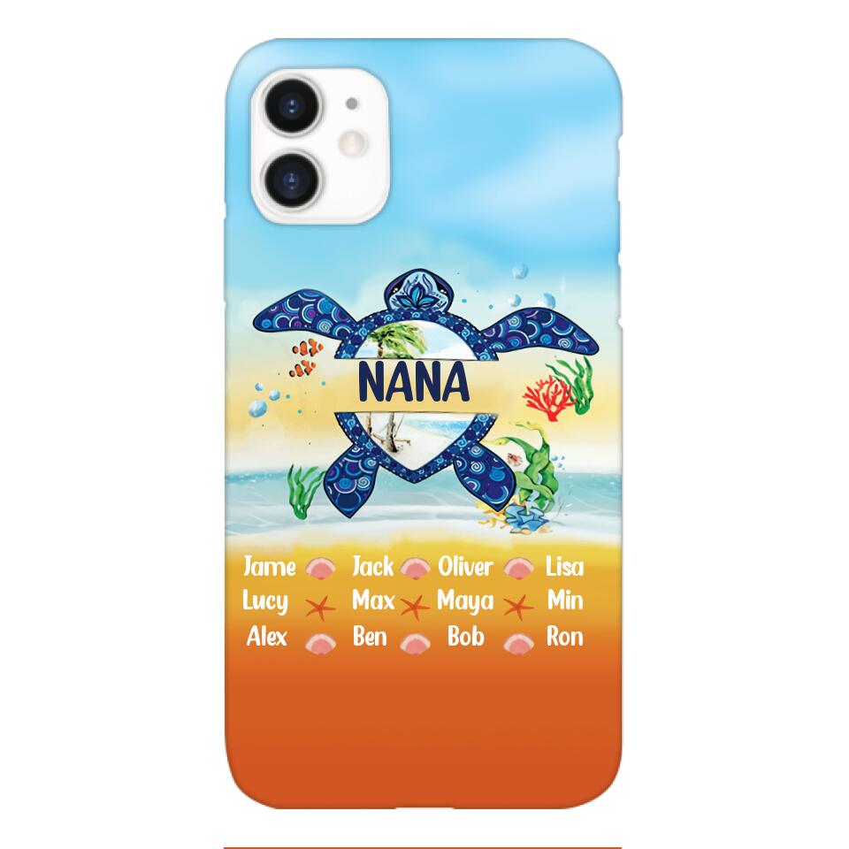 Personalized Nana Kid Turtle Phone Case Printed 3N 0604