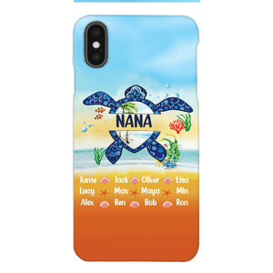 Personalized Nana Kid Turtle Phone Case Printed 3N 0604