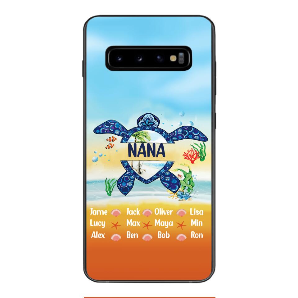 Personalized Nana Kid Turtle Phone Case Printed 3N 0604