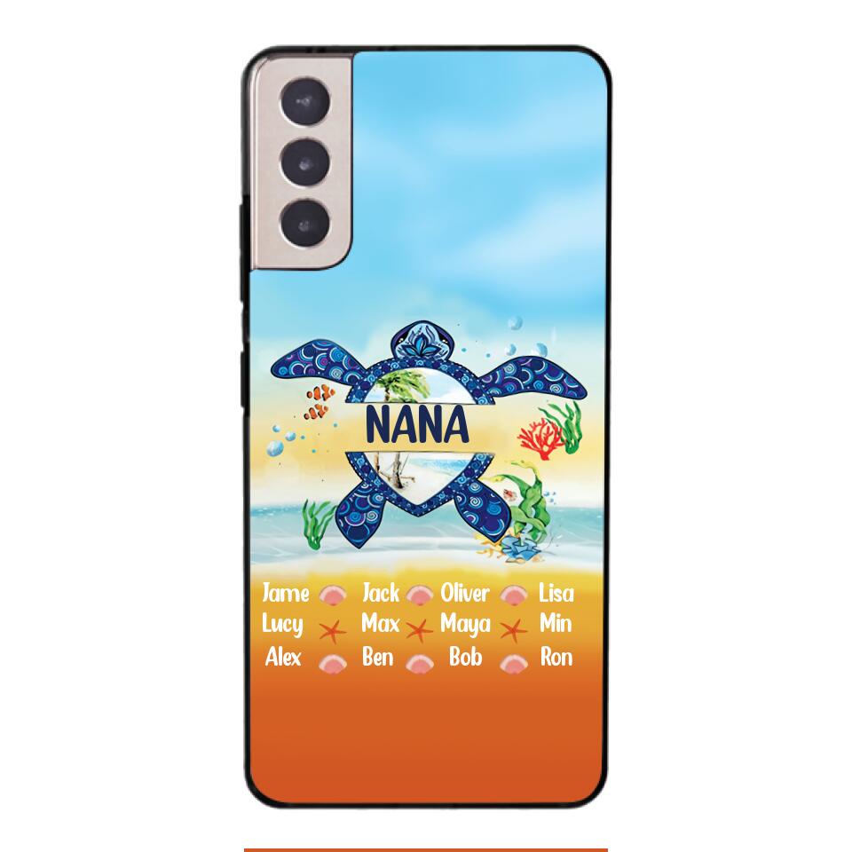 Personalized Nana Kid Turtle Phone Case Printed 3N 0604